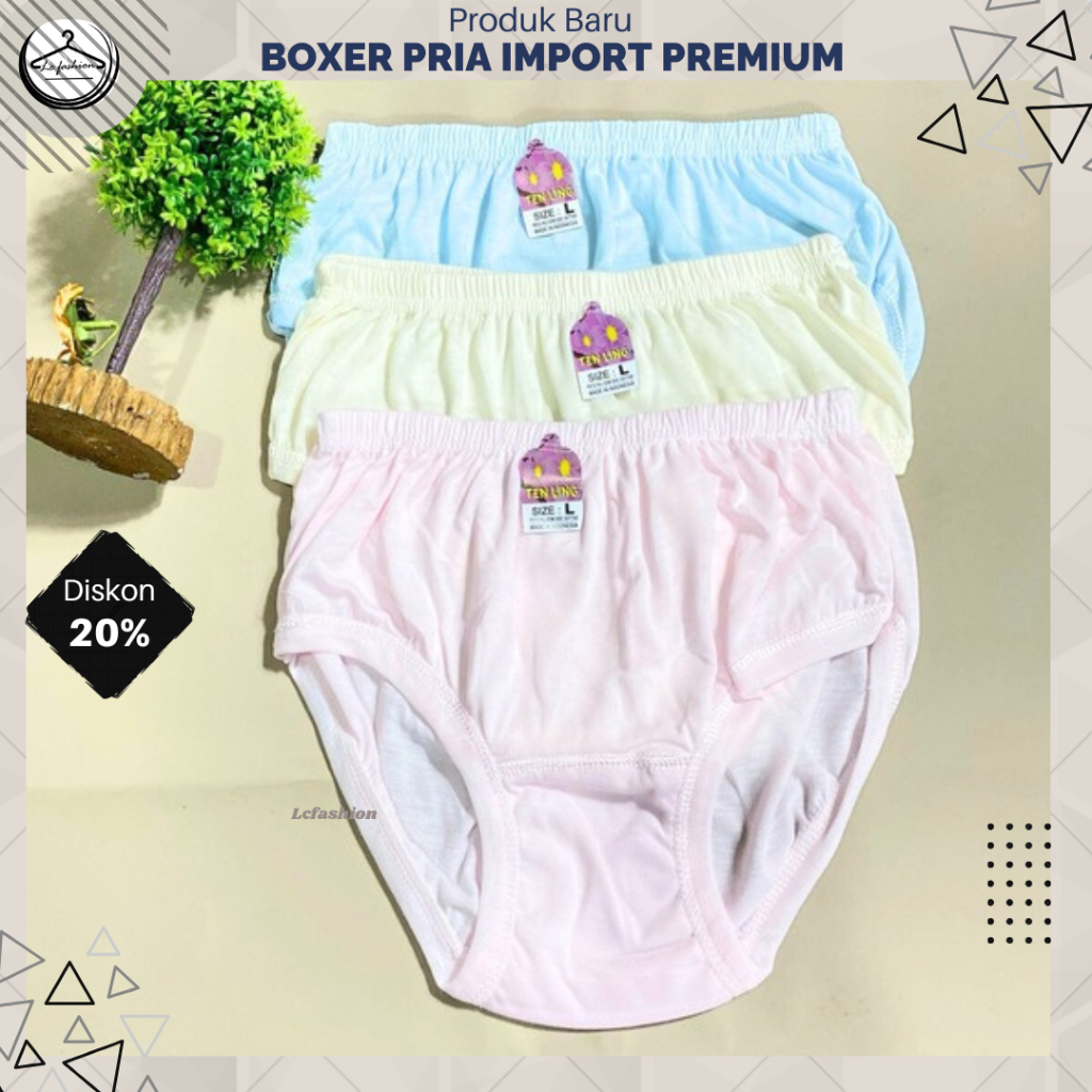 3Pcs Celana dalam wanita Katun Terbaru / Sempak Cangcut Dalaman Perempuan / Cd Cewek Jumbo 6XL