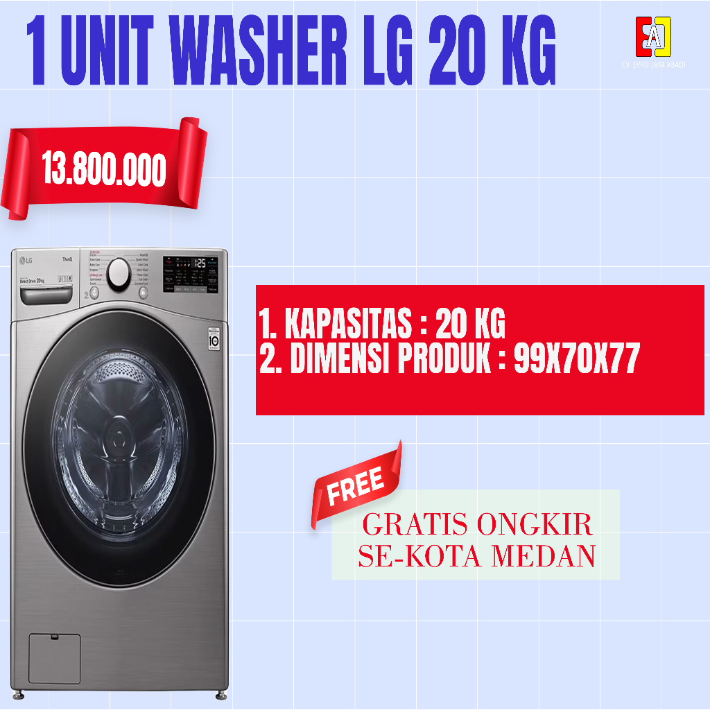 MESIN CUCI LG 20 KG