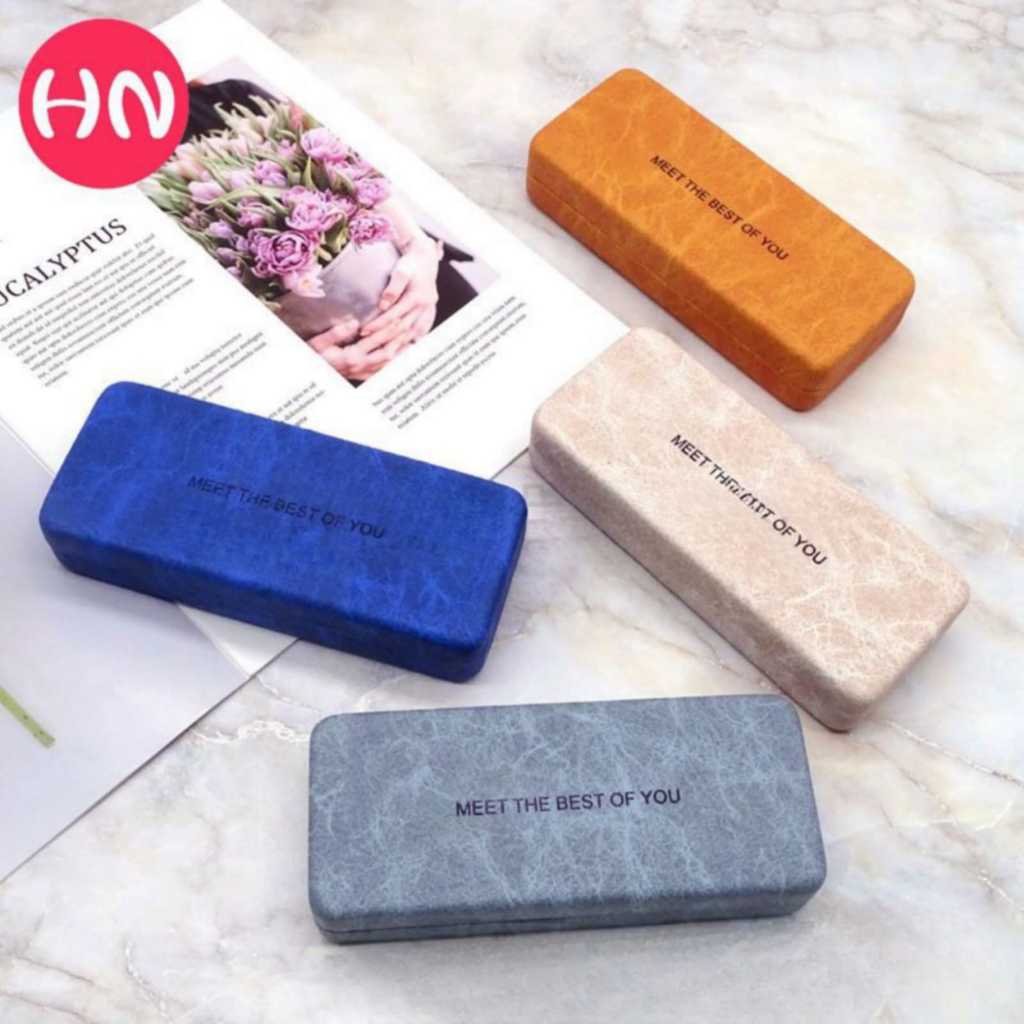 Kotak Kacamata Portabel bentuk keriput logam besi Tahan Tekanan Box Kacamata aesthetic