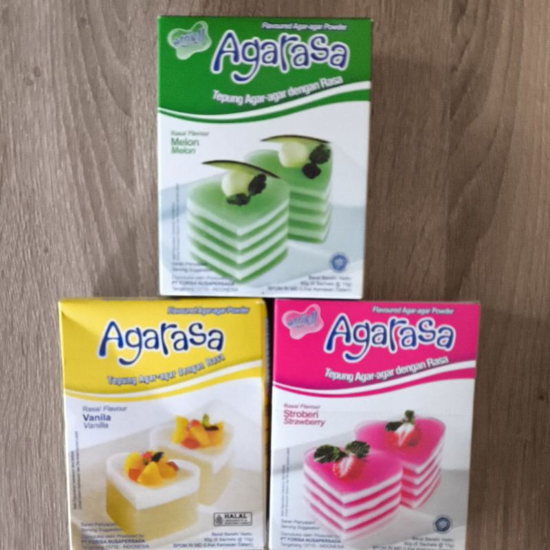 

Agarasa Nutrijell Rasa Vanila Strawberry Melon 10 gram