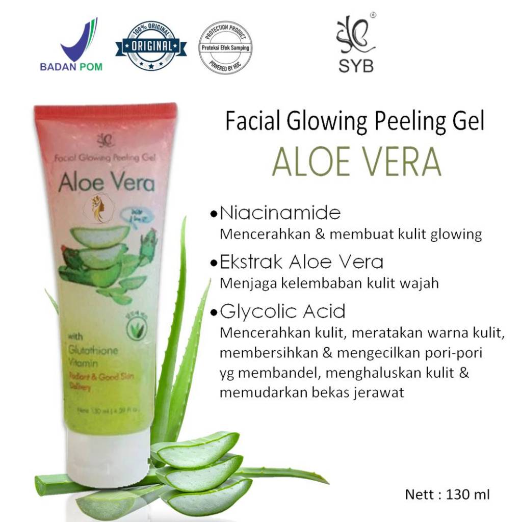 SYB Facial Glowing Peeling Gel Aloe Vera / Scrub Wajah