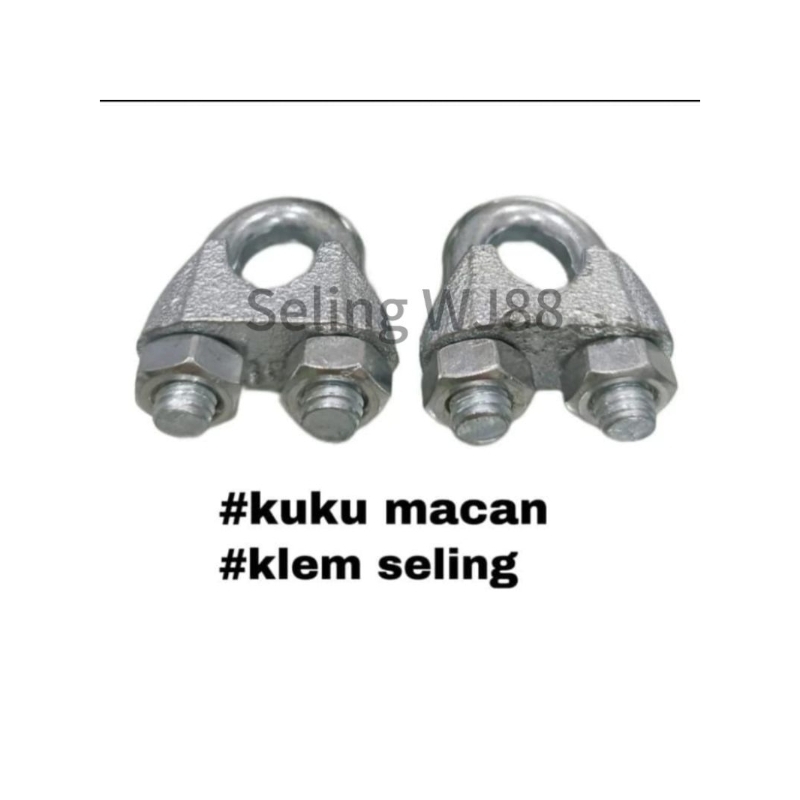 Klem Seling 8mm Galvanis/ Kuku Macan 8mm Galvanis/ Clamp Seling- 5/16"