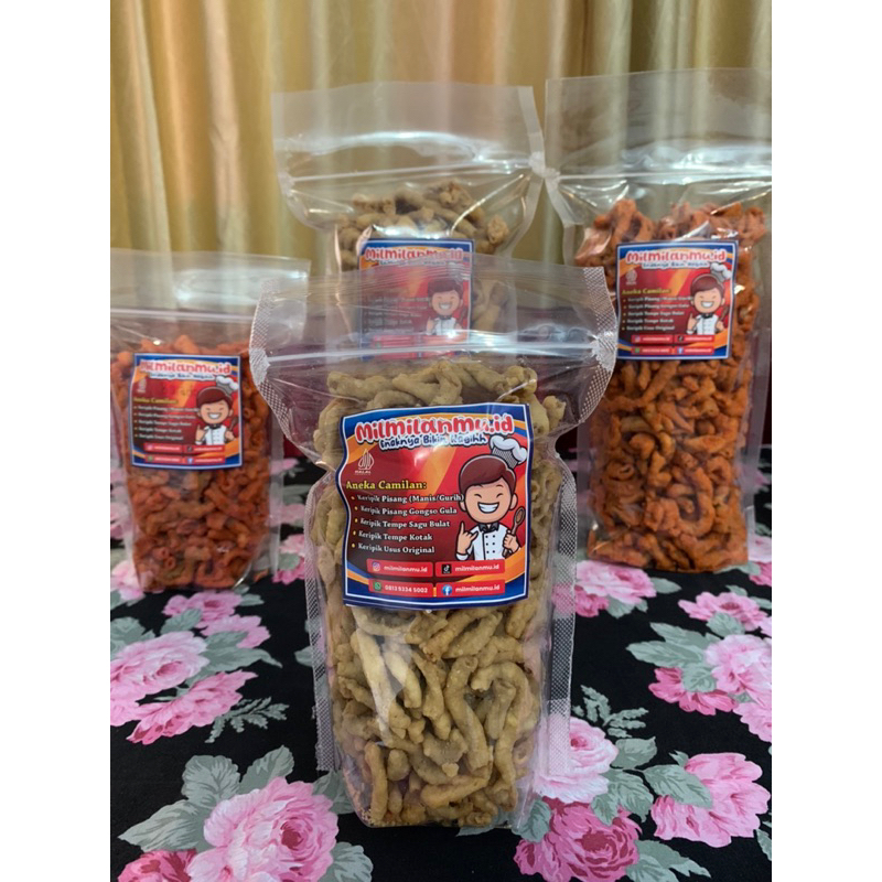 

Keripik usus original/Balado Daun Jeruk/Barbeque 250gr enak renyah bikin nagih