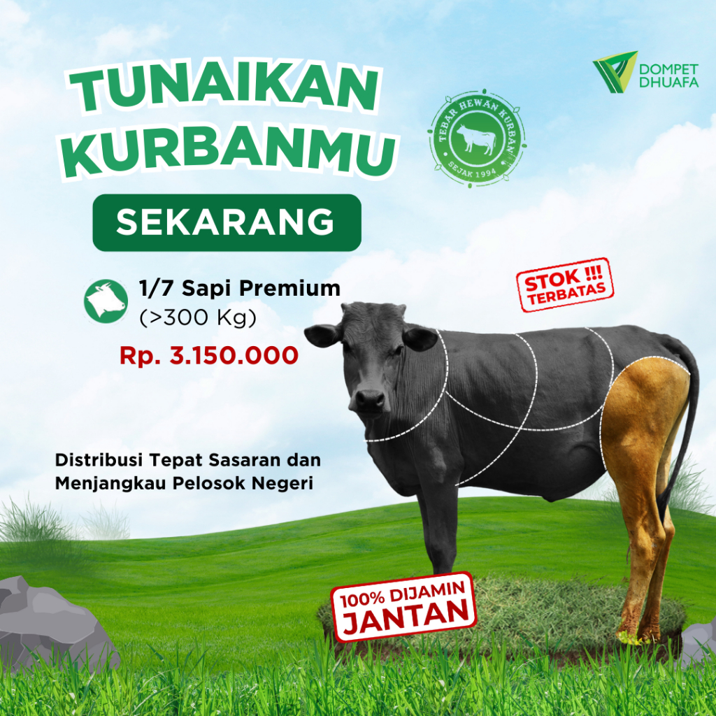 

KURBAN / QURBAN 1/7 SAPI PREMIUM - DOMPET DHUAFA