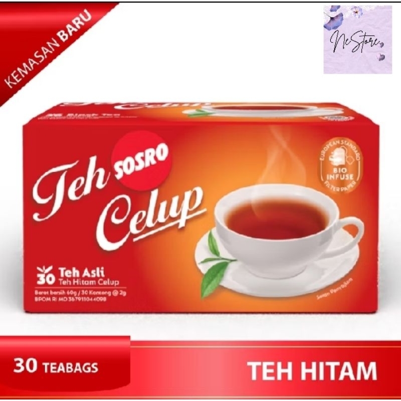 

SOSRO Teh Celup Hitam 30 Kantung Celup