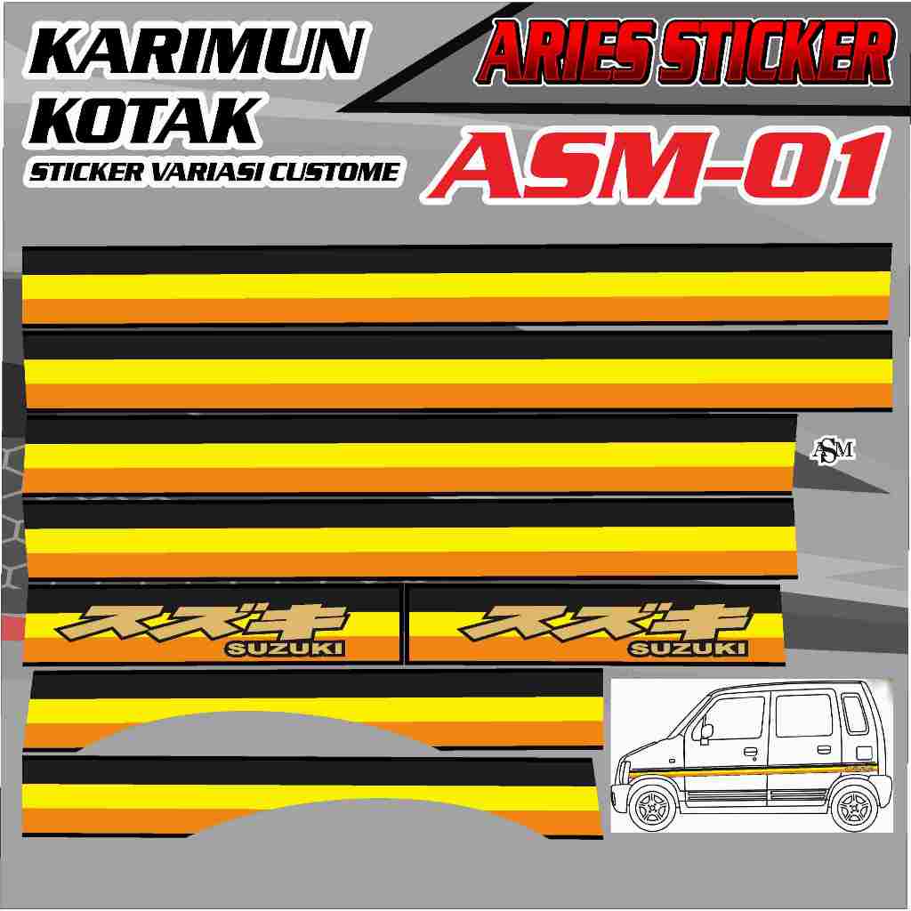 striping stiker variasi karimun kotak asm 001