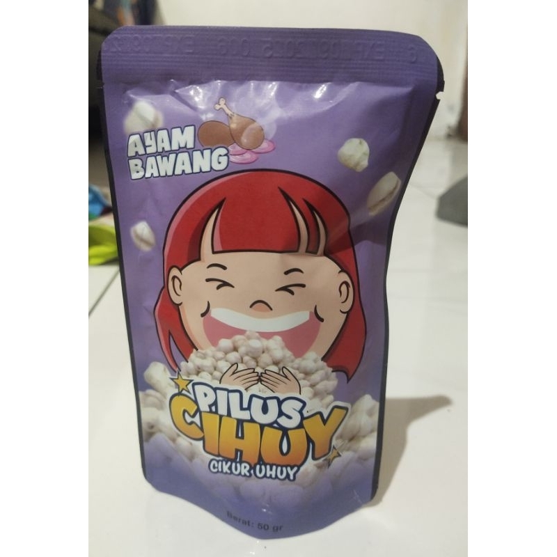 

Cemilan pilus Snack Ayam Bawang