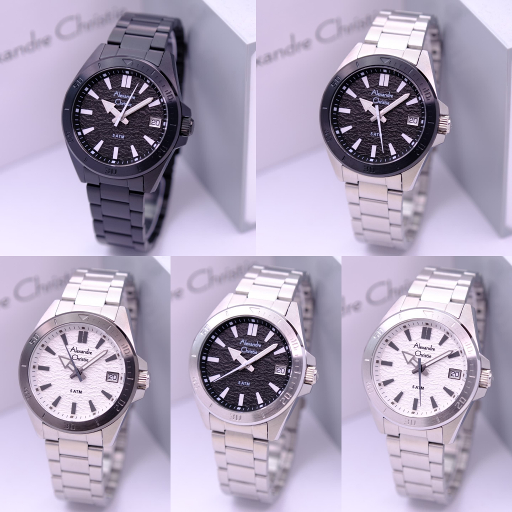 JAM TANGAN PRIA ALEXANDRE CHRISTIE AC 6536 AC6536 / AC 6682 AC6682 BLACK ORIGINAL MURAH