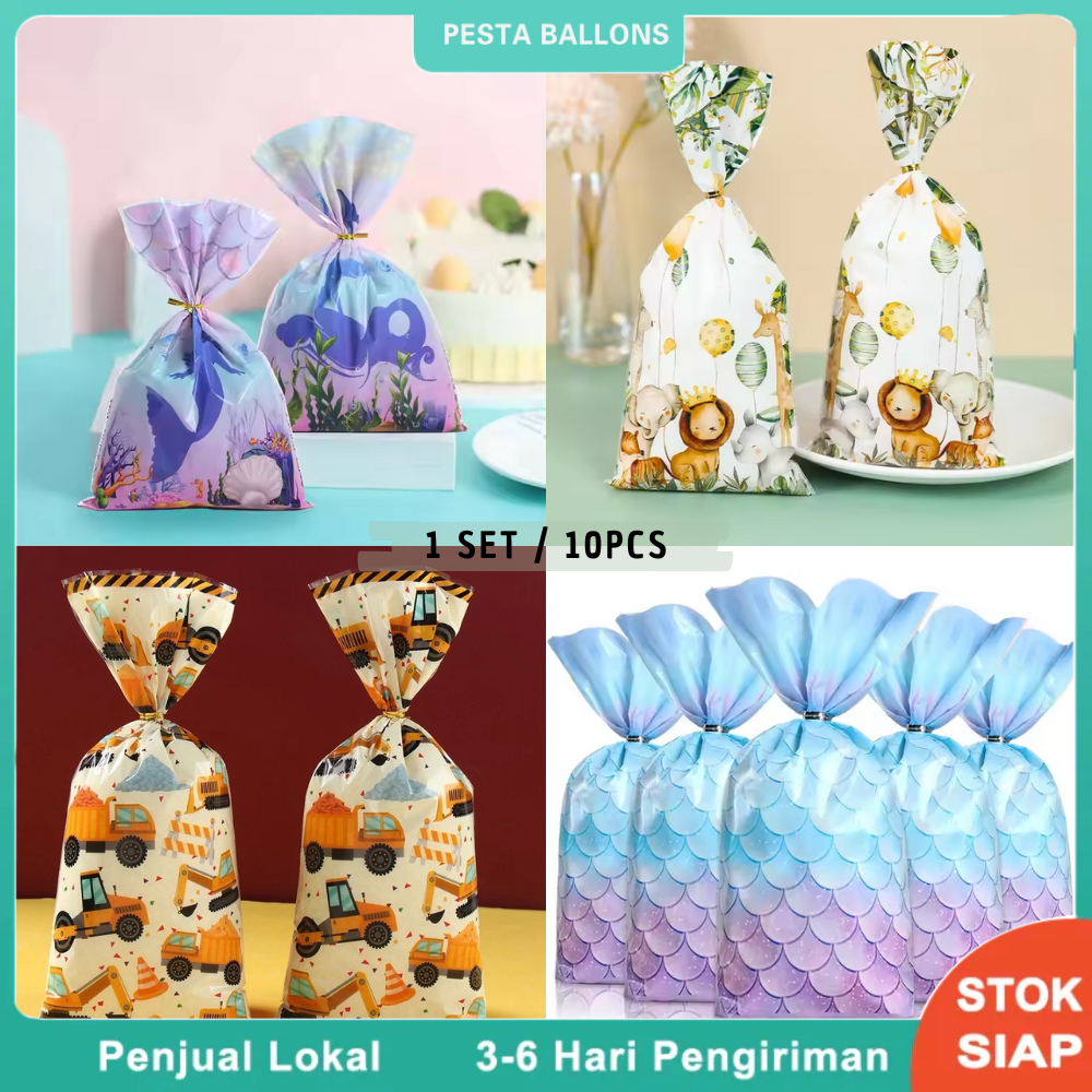 

Plastik Snack Motif Mermaid Lucu Plastik Ulang Tahun Motif Animal isi 10pcs Plastik Karakter Konstruksi Animal