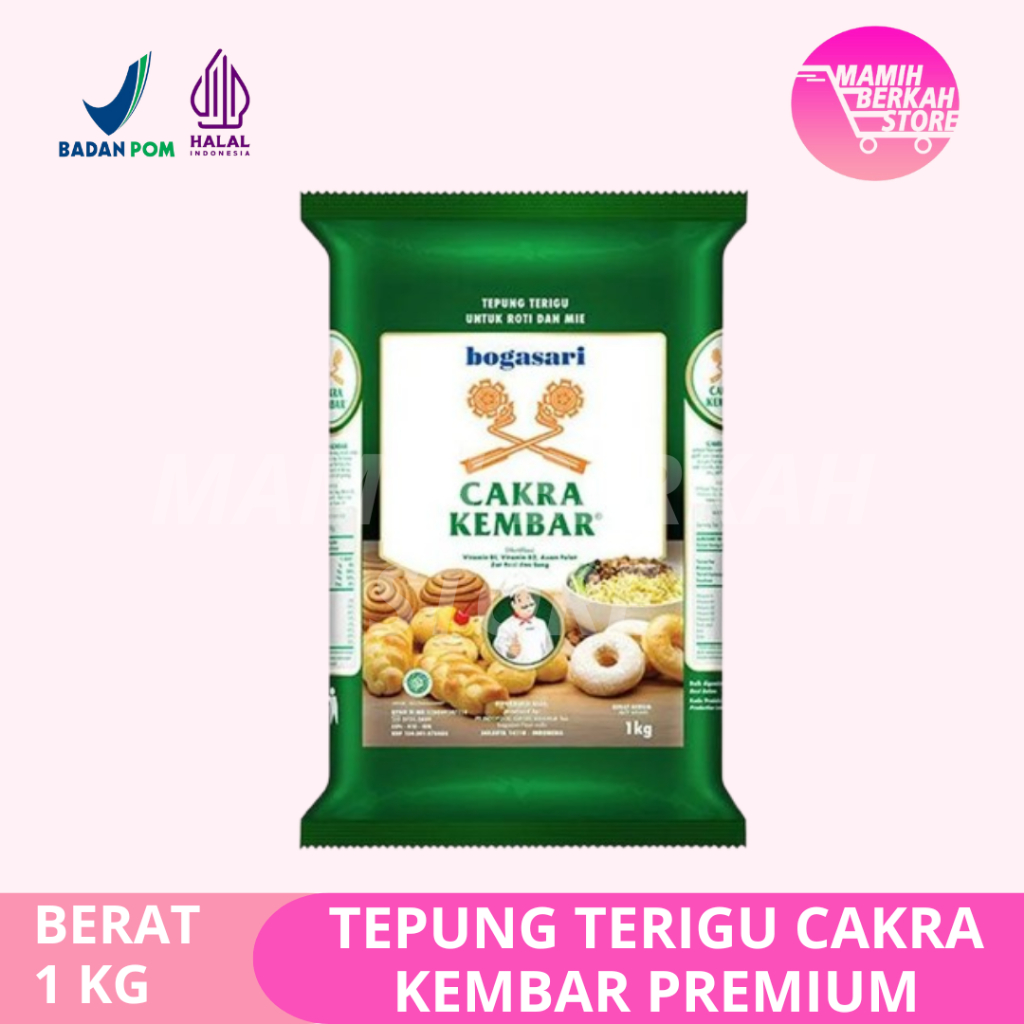 

TEPUNG TERIGU CAKRA KEMBAR 1 KG PREMIUM