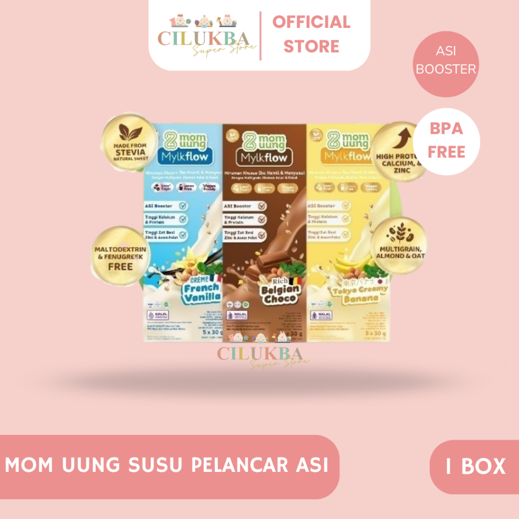 MOM UUNG MYLK FLOW | SUSU PELANCAR ASI | ASI BOOSTER | VITAMIN IBU MENYUSUI | PELNACAR ASI