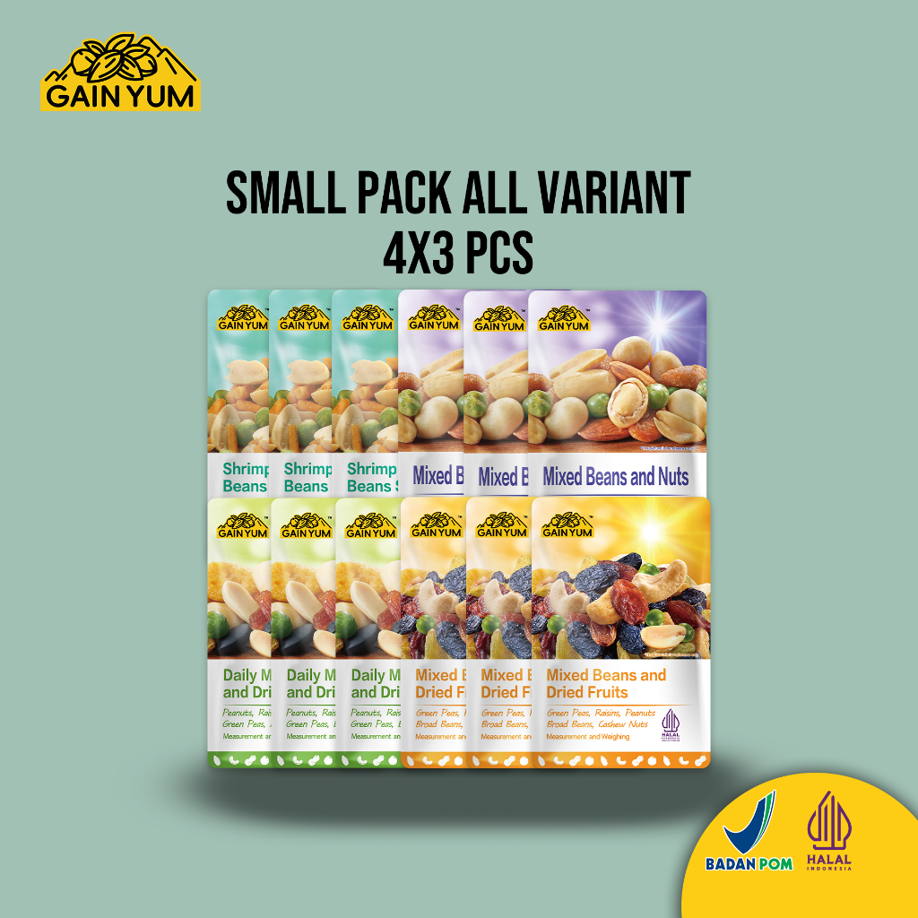 

Gain Yum Snack - Kacang Campur Kam Yuens Mixed Beans and Nuts ALL VARIANT SMALL PACK
