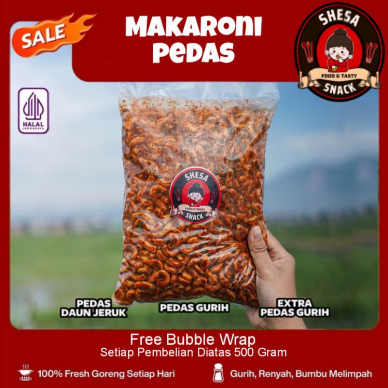 

500gr MAKARONI CIKRUH KRIUK PEDAS GURIH TIDAK PELIT BUMBU