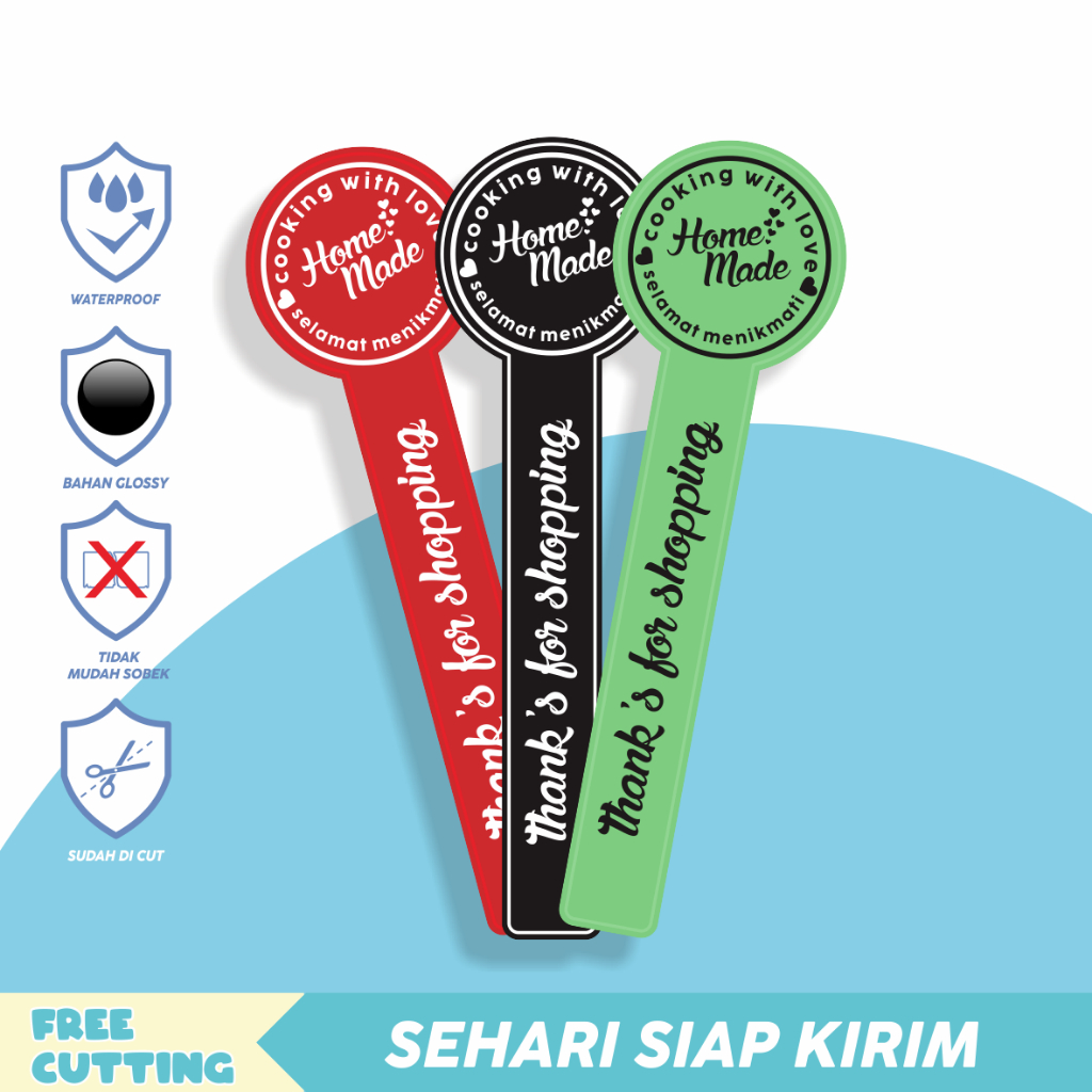 

34 pcs stiker segel homemade