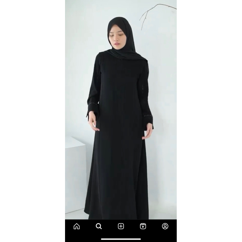 Saqeena Abaya Jetblack LUDE Abaya XS