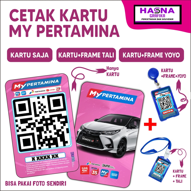 

CETAK KARTU MY PERTAMINA BISA CUSTOM FOTO sendiri / DESAIN