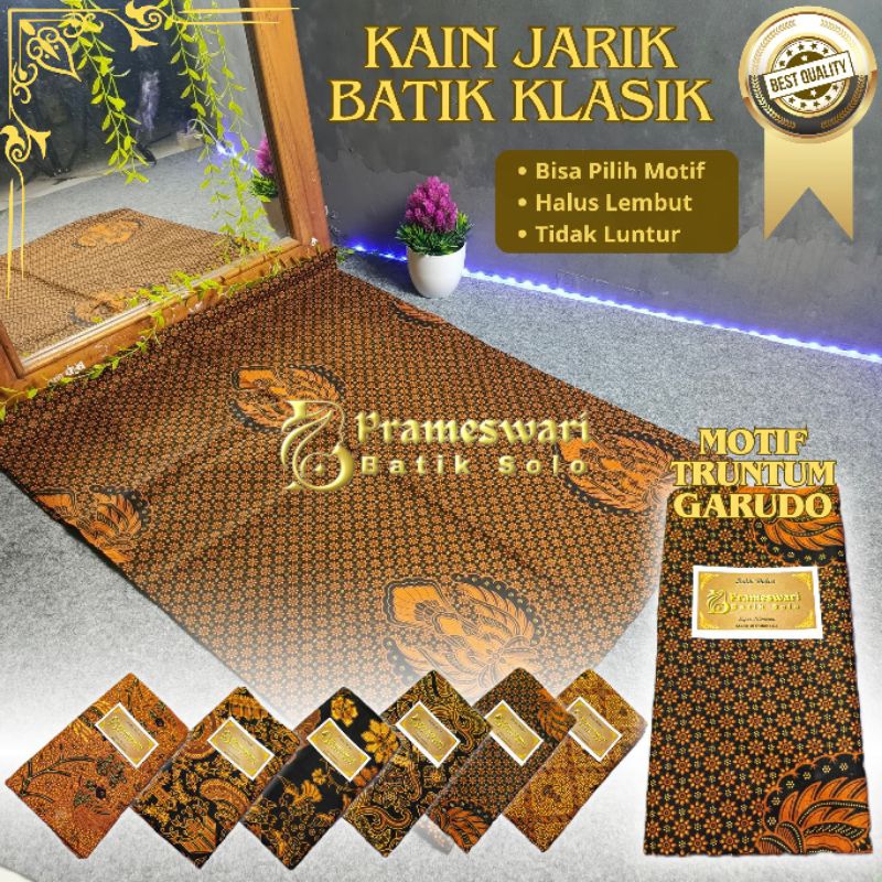 GROSIR Kain Jarik Batik Klasik Truntum Garuda Sidomukti Wahyu Tumurun Jarit Sewek bahan meteran sese