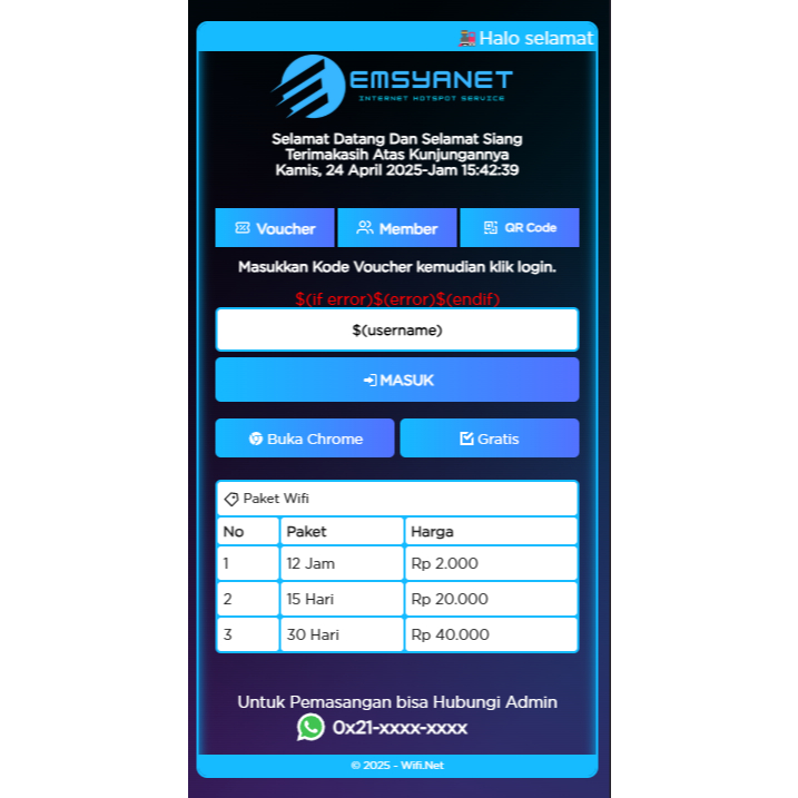 Login Page Mikrotik | Hotspot Login Page Keren-e5