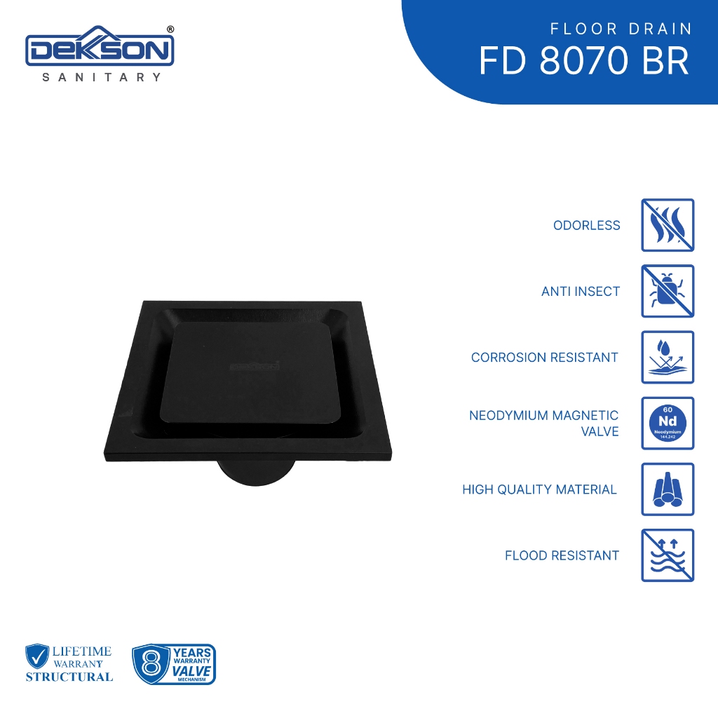 DEKKSON LUBANG SARINGAN AIR LANTAI KAMAR MANDI FLOOR DRAIN FD 8070 BR