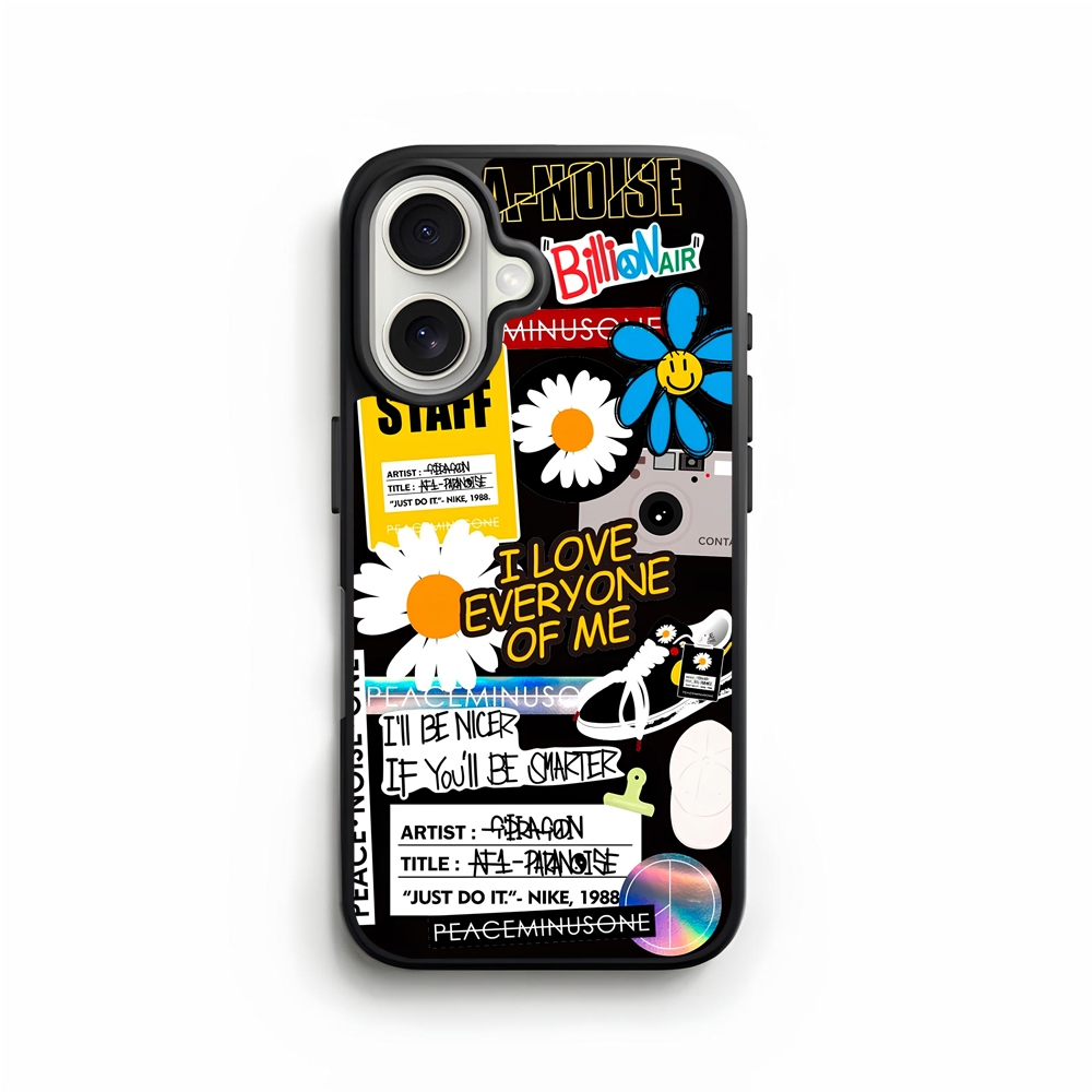 Case Iphone 16 16e 15 14 13 12 11 X Xs Xr SE 8 7 6 5 Pro Max Mini Plus Casing PEACEMINUSONE STUFF