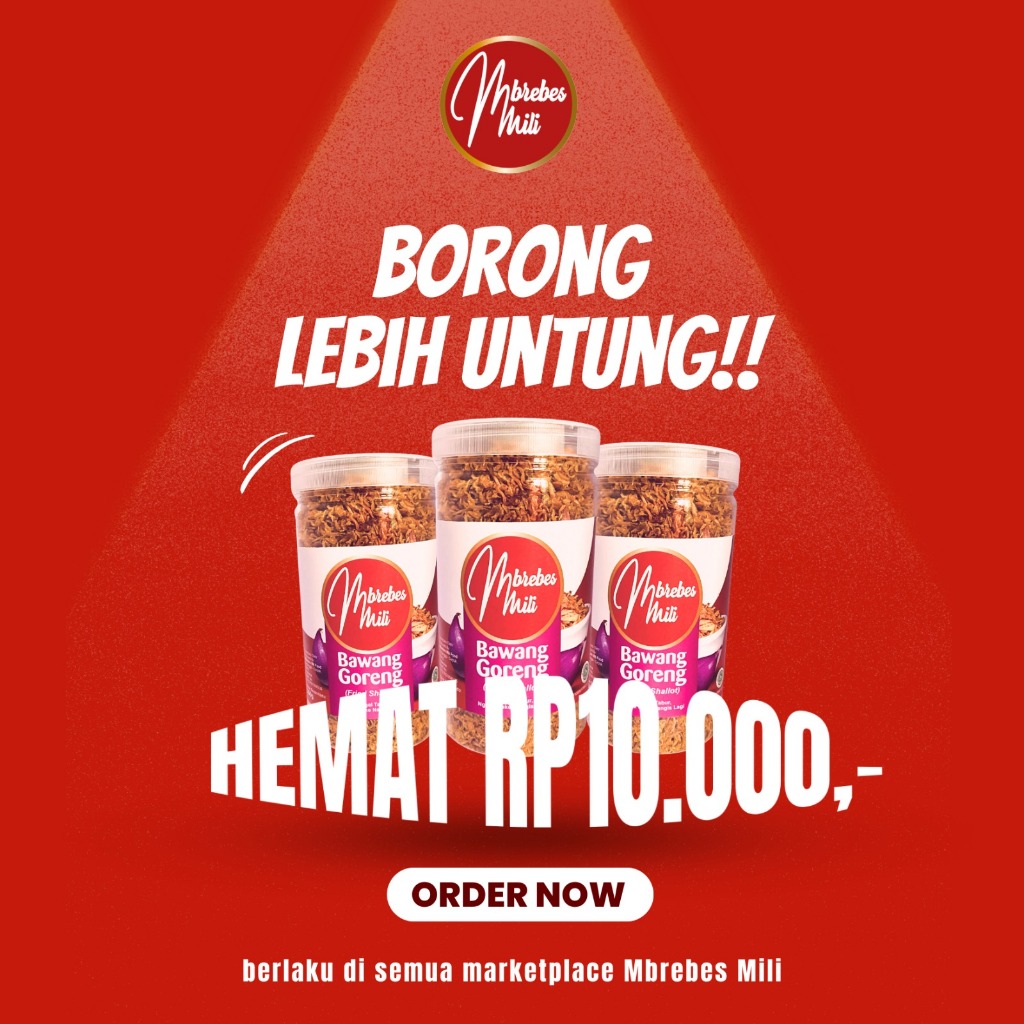 

Paket Hemat Bawang Goreng Original Tanpa Tepung 250g - Isi 3