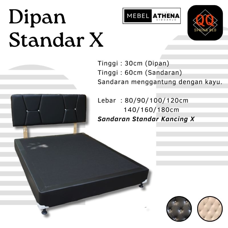 QQ Spring Bed dipan sandaran set 160 lapis oscar difan divan rangka kayu anti rayap