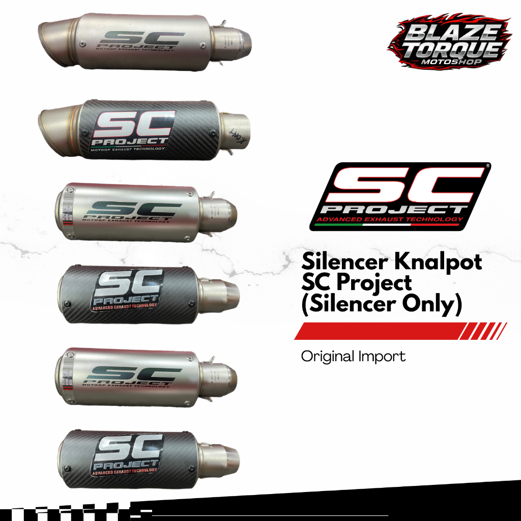 Slencer Knalpot Sc Project Titanium Carbon Import / Silencer Titanium Universal