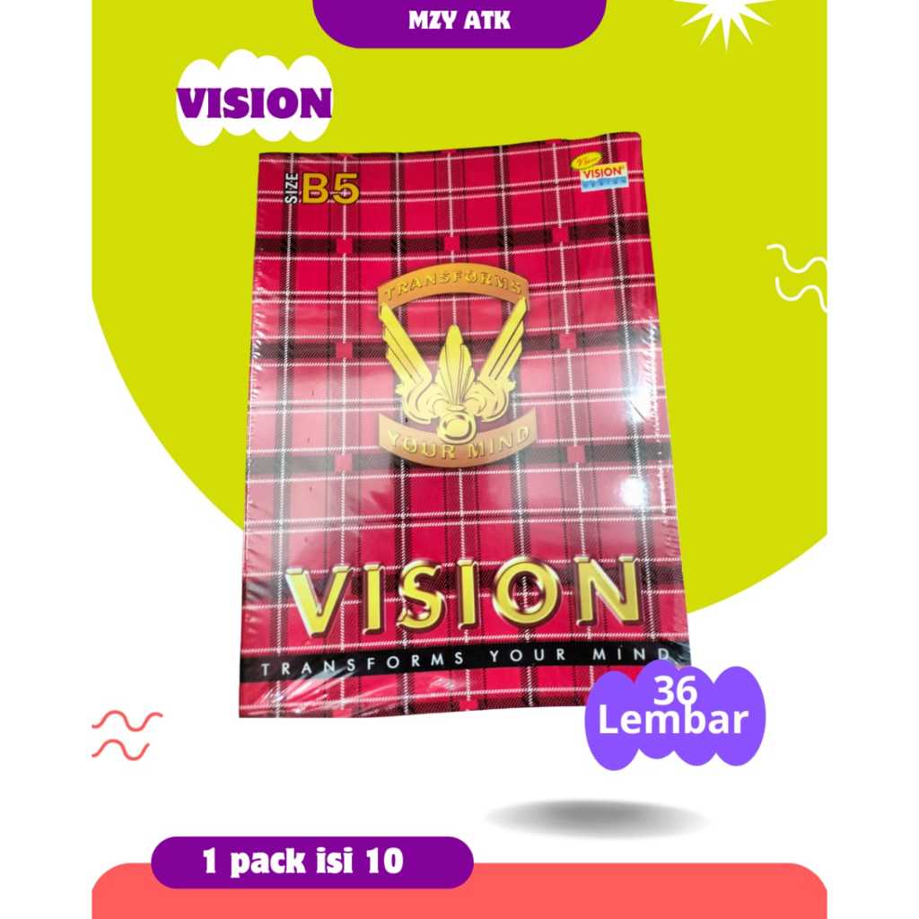 

Buku Tulis Vision Big Boss 36 Lembar (1 pack 10 buku)