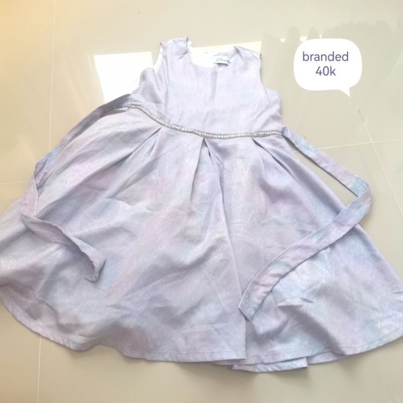 Lilac Ungu Dress Terusan Anak Cewe Pesta Party Preloved