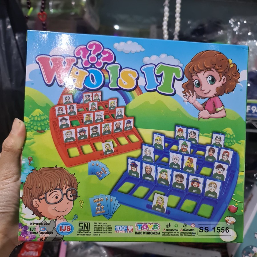 Mainan Tebak Gambar Tebak Orang Permainan Papan Board Game WHO IS IT Mainan Melatih daya ingat