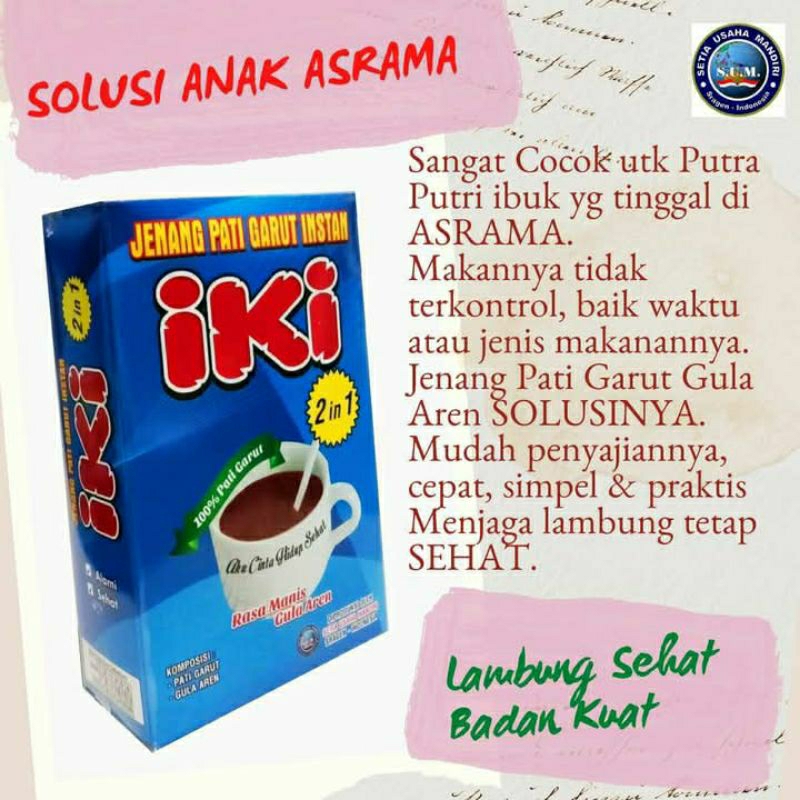 

Pati Garut Instan IKI Rasa Gula Aren – Herbal Maag & Asam Lambung