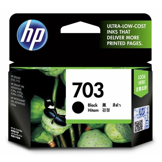 paket catridge tinta printer hp 703 black original