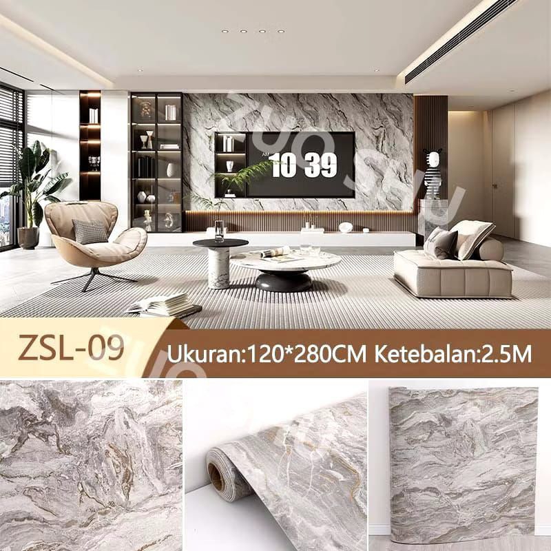 walpaper dinding motif marble /marmer per rol 120×280 cm