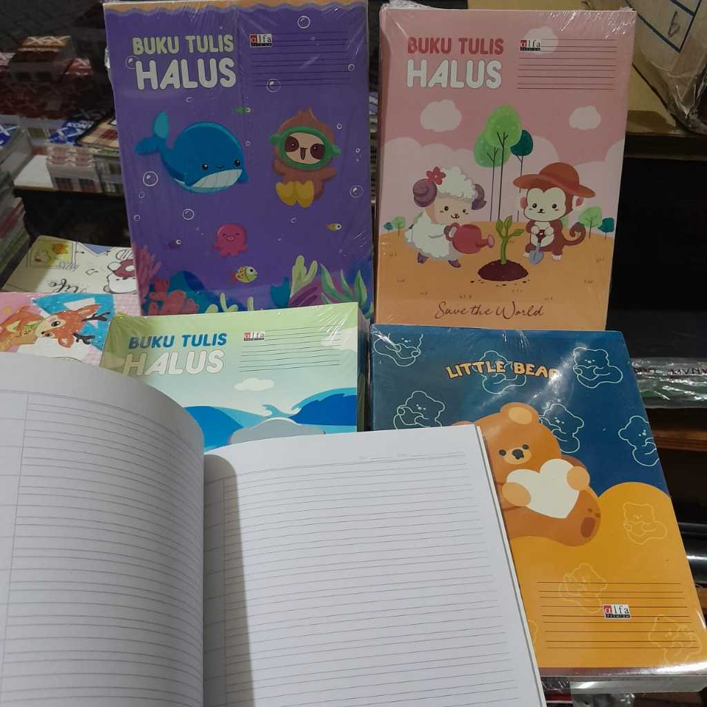 

1 Pak isi 10 Buku tulis Halus Alfa 38 lembar Grosir Buku Tulis