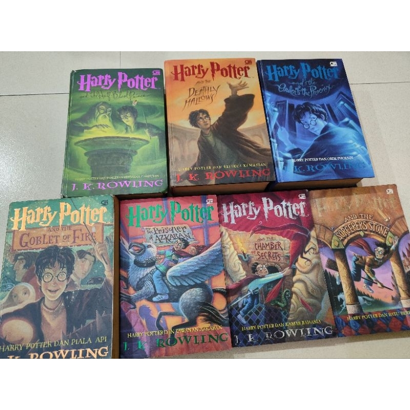 Harry Potter ORIGINAL novel Set 1 2 3 4 5 6 7 sc soft cover bekas preloved fantasi fiksi ori buku gr