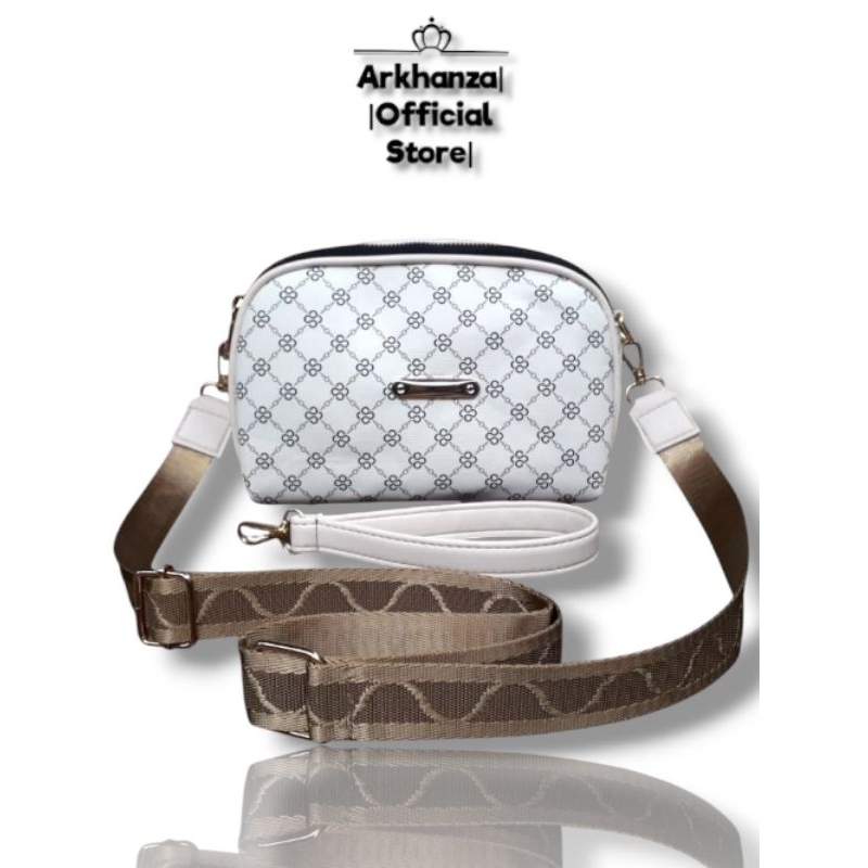 Tas Dompet Wanita Kekinian 3Ruang Motif Bunga Bahan Premium-Tas Selempang Cewek Terbaru