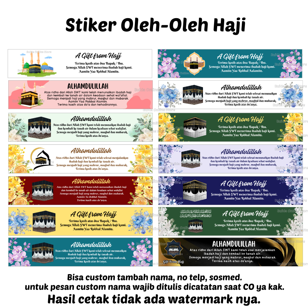 

Hang Stiker Sticker Gift From Hajj & Umroh label kemasan Parcel oleh-oleh haji umrah dekorasi hampers bingkisan packaging dus box toples souvenir kotak mika tas plastik pouch paperbag thinwall