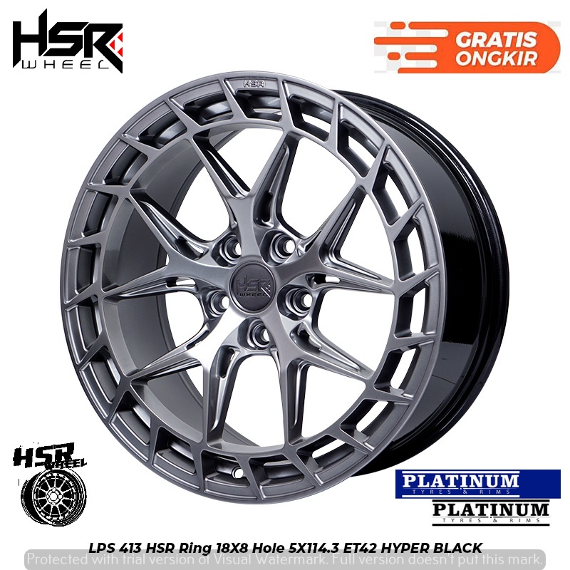 VELG HYPER BLACK RING18 UNTUK MOBIL TOYOTA ZENIX ALPHARD HRV BRV RUSH TERIOS LEXUS HSR TYPE LPS R18 