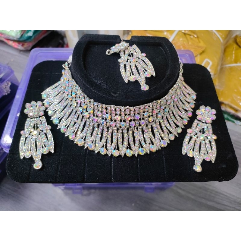 KALUNG CHOKER INDIA // SET KALUNG INDIA SILVER // BRIDAL SET // PERHIASAN INDIA SET LENGKAP