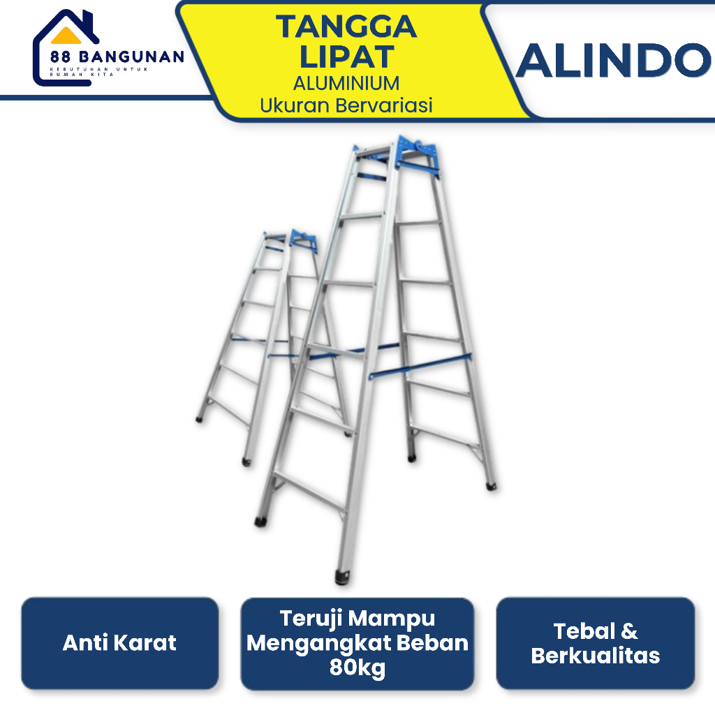 TANGGA LIPAT ALUMINIUM DIAMOND MULTIFUNGSI / TANGGA LIPAT