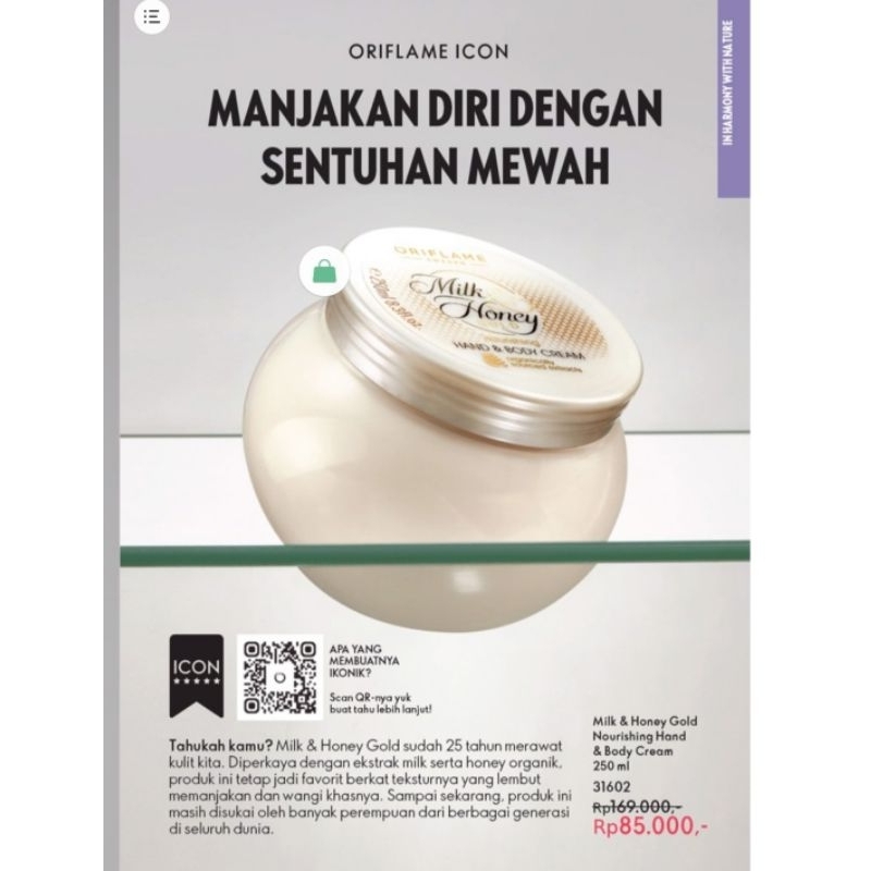 Body Cream Milk honey Oriflame