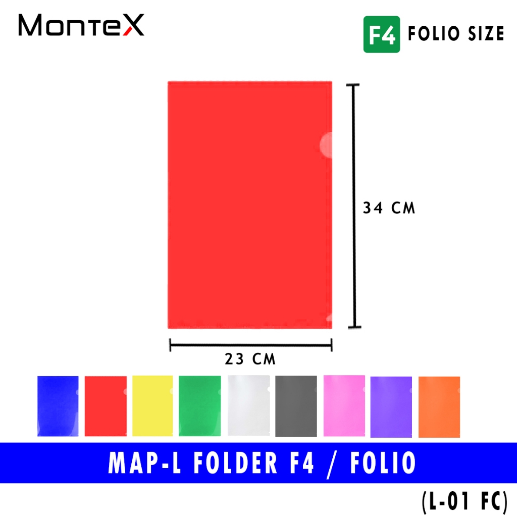 

MONTEX MAP L PLASTIK FILE FOLDER F4 FOLIO FC / L-01 FC (SATUAN)