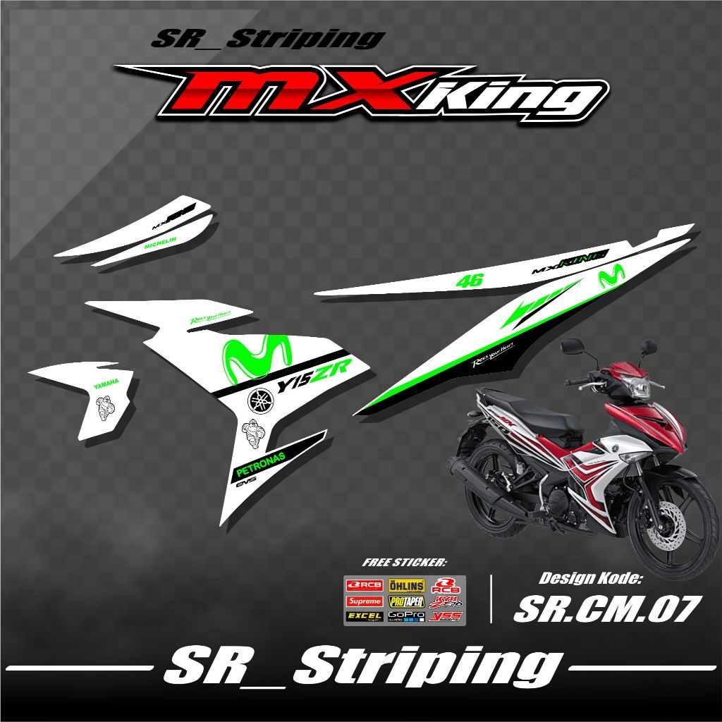 Striping Mx King 150 / Variasi Mx King / Mx King 150 / Stiker Mx King 150 / Striping Motor Mx King 1