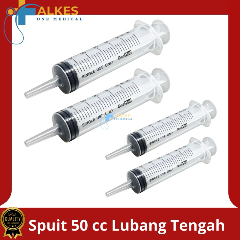 Spuit 50 cc Lubang Tengah / Oral Feeding Syringe Catheter Tip 50cc / Spuit 50ml ONEMED