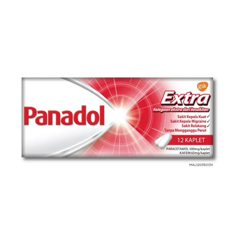 PANADOL Extra Paracetamol Pain Relief 12s (Original Import Malaysia)