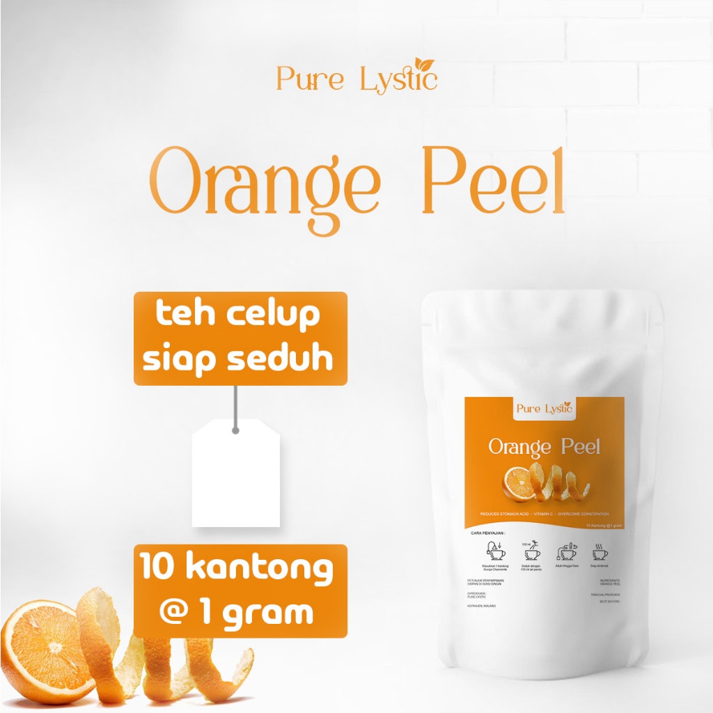 

Pure Lystic - Orange Peel Atasi Sembelit Kaya Vitamin C Teh Siap Seduh 10 Kantong