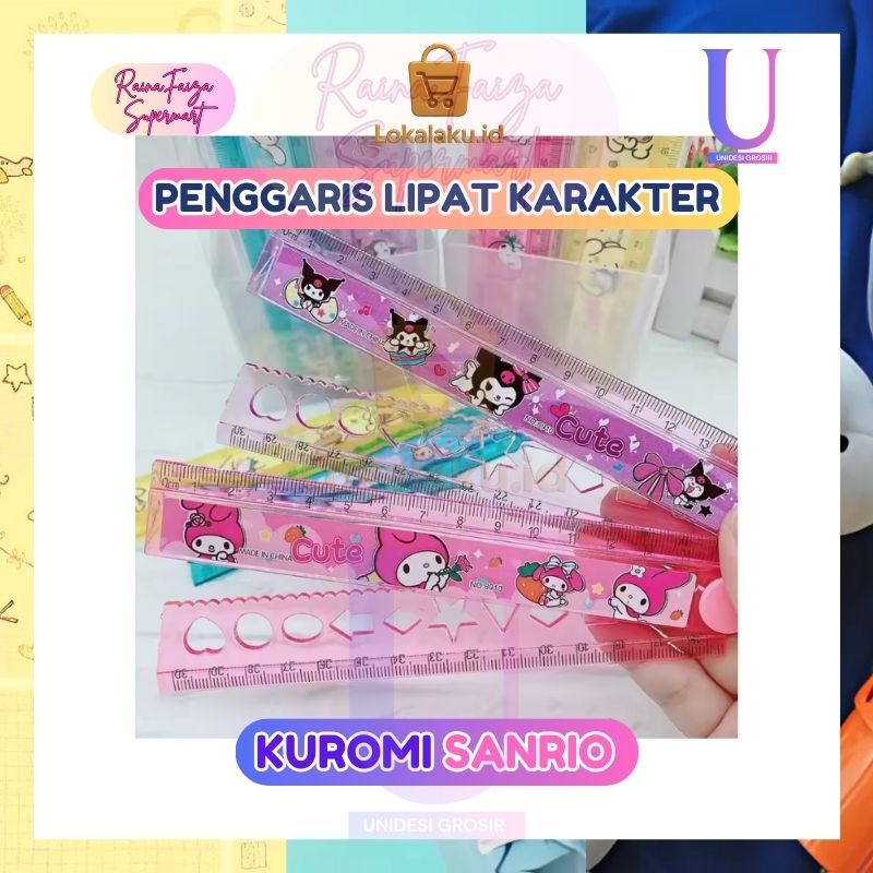 

Penggaris Lipat Karakter Sanrio Kuromi [] Ukuran 30cm untuk Anak Sekolah [] Cocok untuk Hadiah Anak