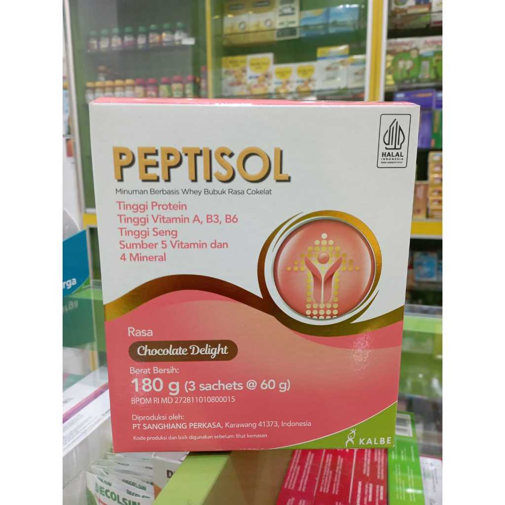

Peptisol Coklat/Vanila 180 Gram - Susu Tinggi Protein