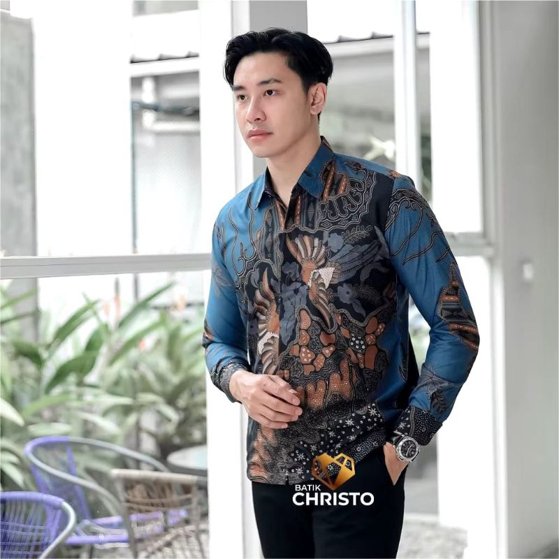 Kemeja batik baju pria dewasa hits seragam nikahan kantor terbaru