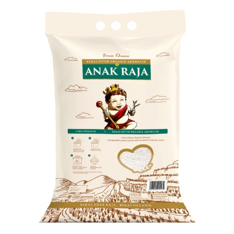 

Anak Raja Beras Organik Aromatik kemasan 5 kg